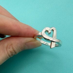 Tiffany & Co. Paloma Picasso Loving Heart Diamond Ring Size 8 Pristine